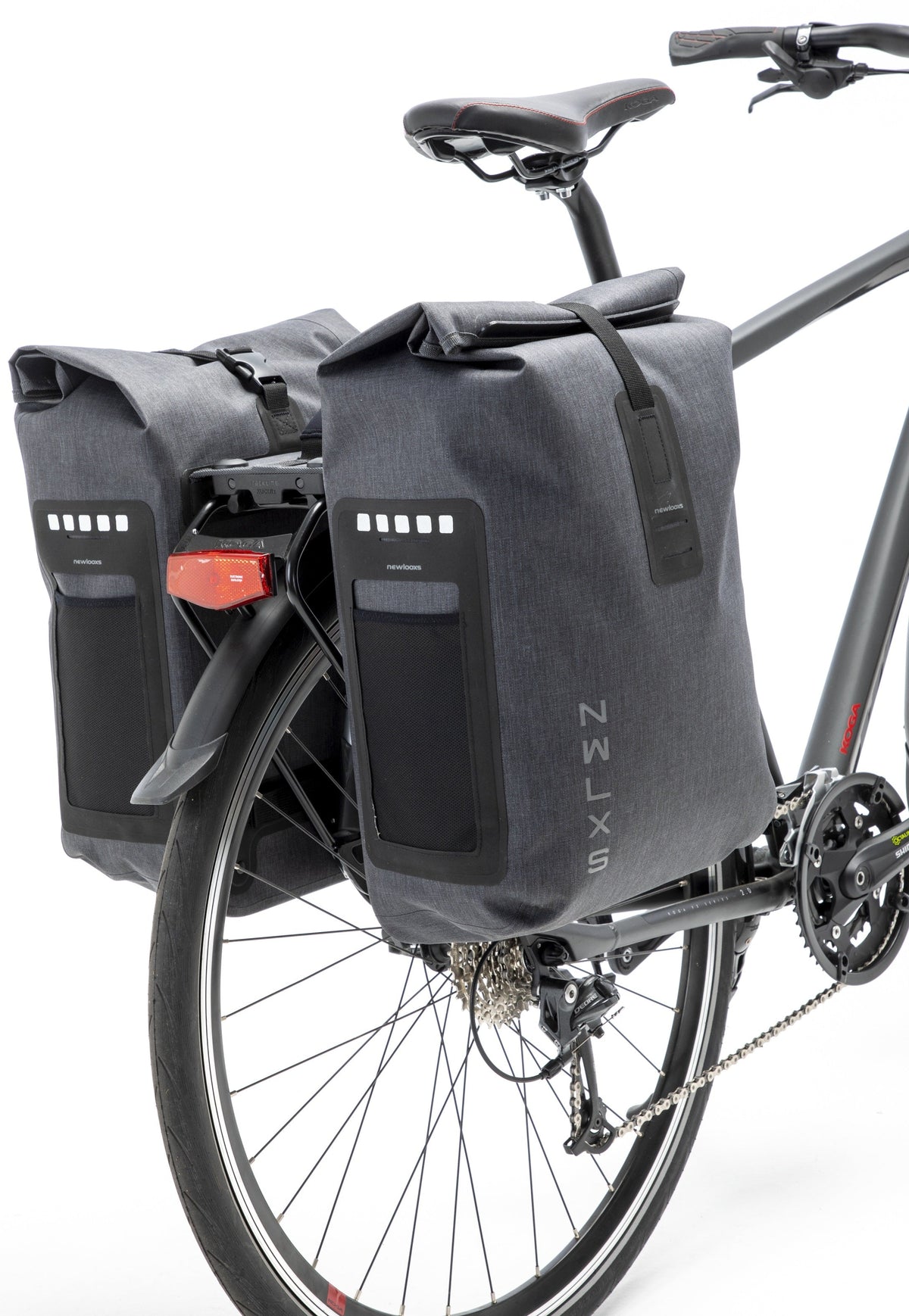 Dubbele Fietstas New Looxs Varo Racktime 40 Liter 28 X 43 X 17 Cm (X2) - Grijs
