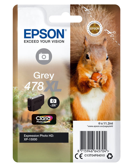 Epson Ink Cartridge Grey Claria Photo Hd 478 Xl    T 04F6