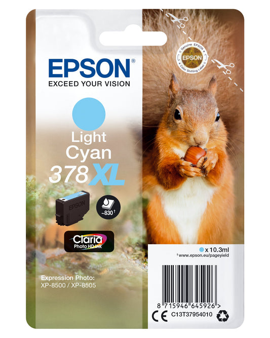 Epson Ink Cartridge Light Cyan Claria Photo Hd 378 Xl    T 3795