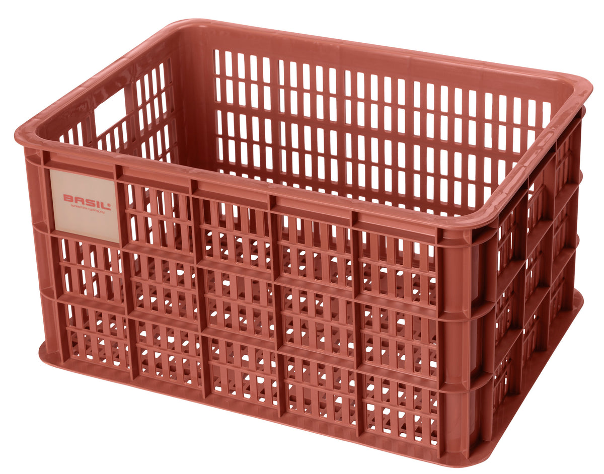 Gerecyclede Fietskrat Basil Crate L 40.0 Liter39 X 49 X 26 Cm - Terra Red
