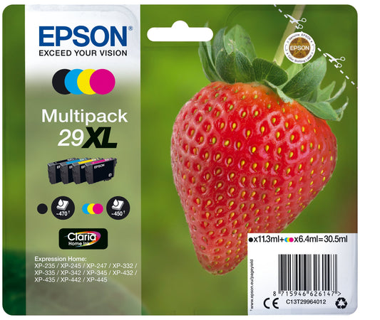Epson Claria Home Multipack 29Xl Bk/C/M/Y                  T 2996