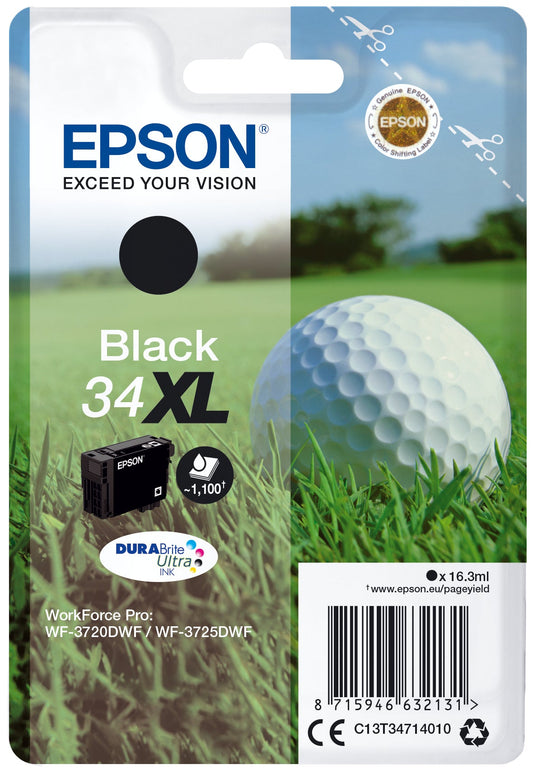 Epson Ink Cartridge Black Durabrite Ultra Ink 34 Xl T 3471