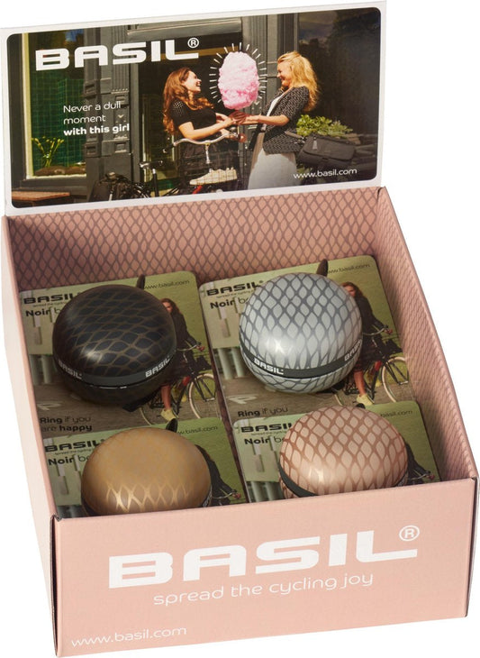 Display Met 4 Basil Noir Bell Fietsbellen