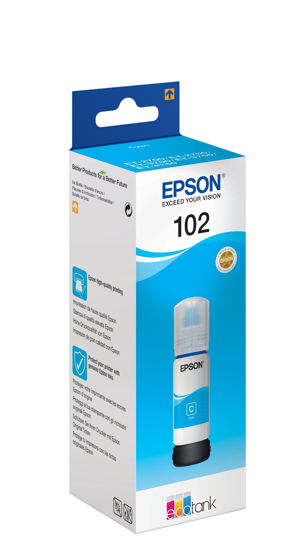 Epson Ecotank Cyan T 102 70 Ml               T 03R2