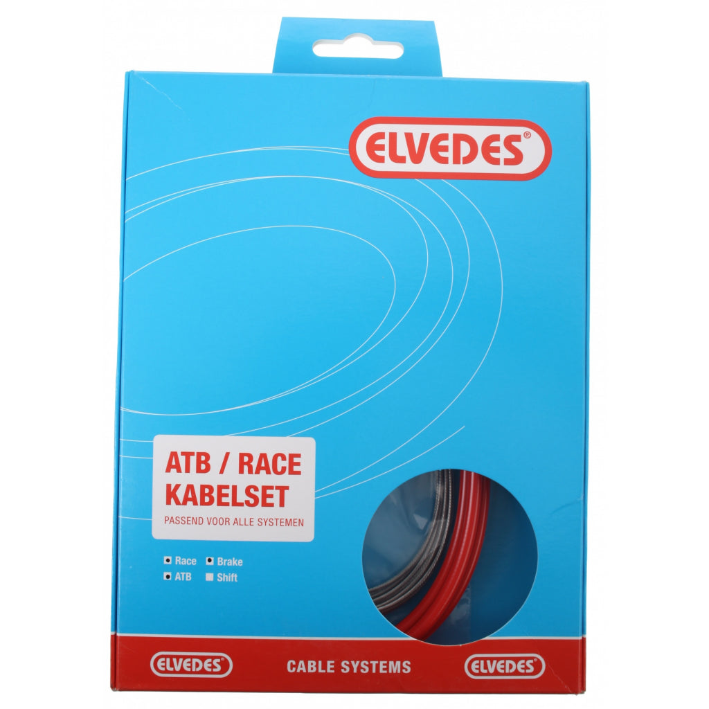Rem Kabelkit Elvedes Atb / Race Compleet - Rood (In Doosje)