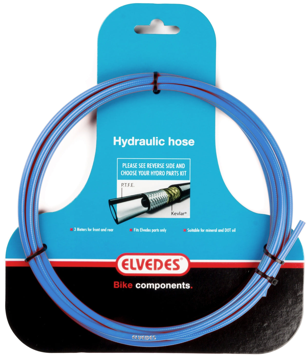 Hydraulische Leiding Elvedes Met Ptfe Voering En Kevlar Protectie - Blauw (3 Meter Op Kaart)