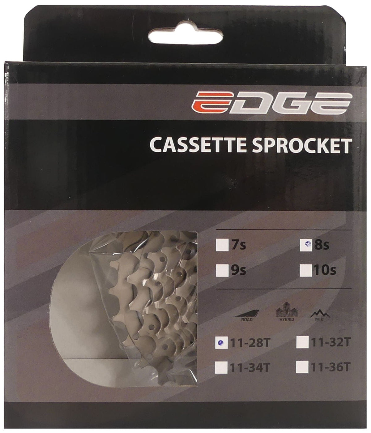 Cassette 8 Speed Edge Cs-M5008  11-28T - Zilver