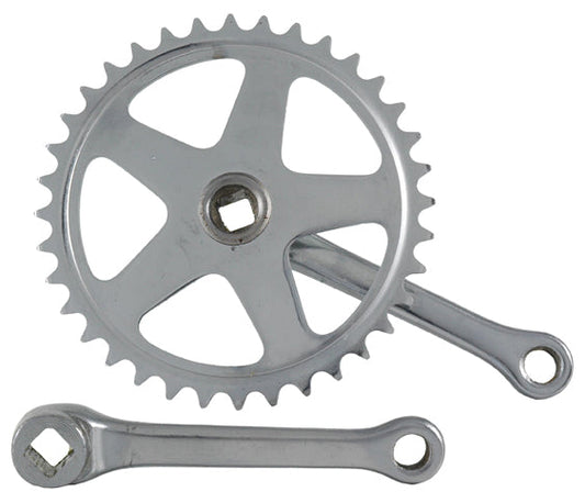 Crankstel 36T Vinty 1/8" Spieloos 130Mm Staal - Zilver