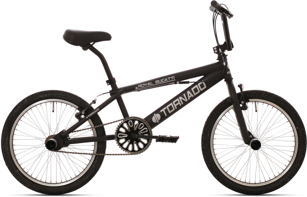 Bmx Fiets Royal-Bugatti Tornado Freestyle 20 Inch - Mat Zwart