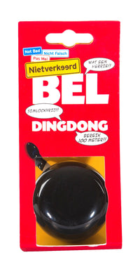 Fietsbel Ding-Dong Nietverkeerd Ø60Mm  - Zwart