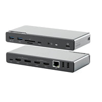 Alogic 14-In-1 Usb-C Pd Dv4 Quad Display Docking Station Space Gr