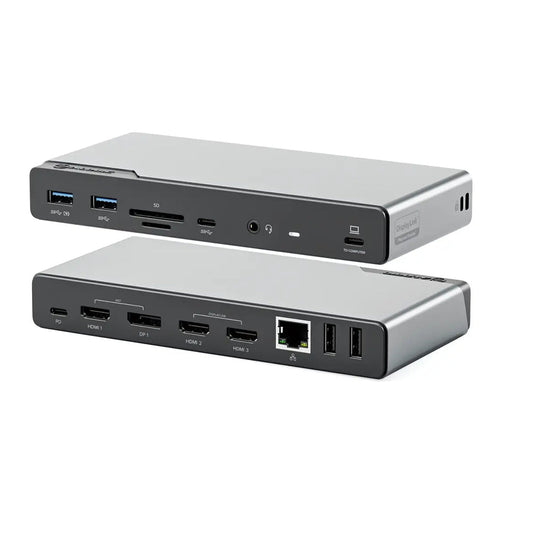 Alogic 14-In-1 Usb-C Pd Dv4 Quad Display Docking Station Space Gr