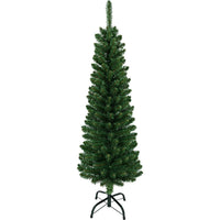 Kerstboom - Smalle Kunstkerstboom - 120 Cm - Metalen Standaard