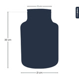 Terrarium With Cork - Milky + Led Cork - Closed Terrarium ↑30 Cm