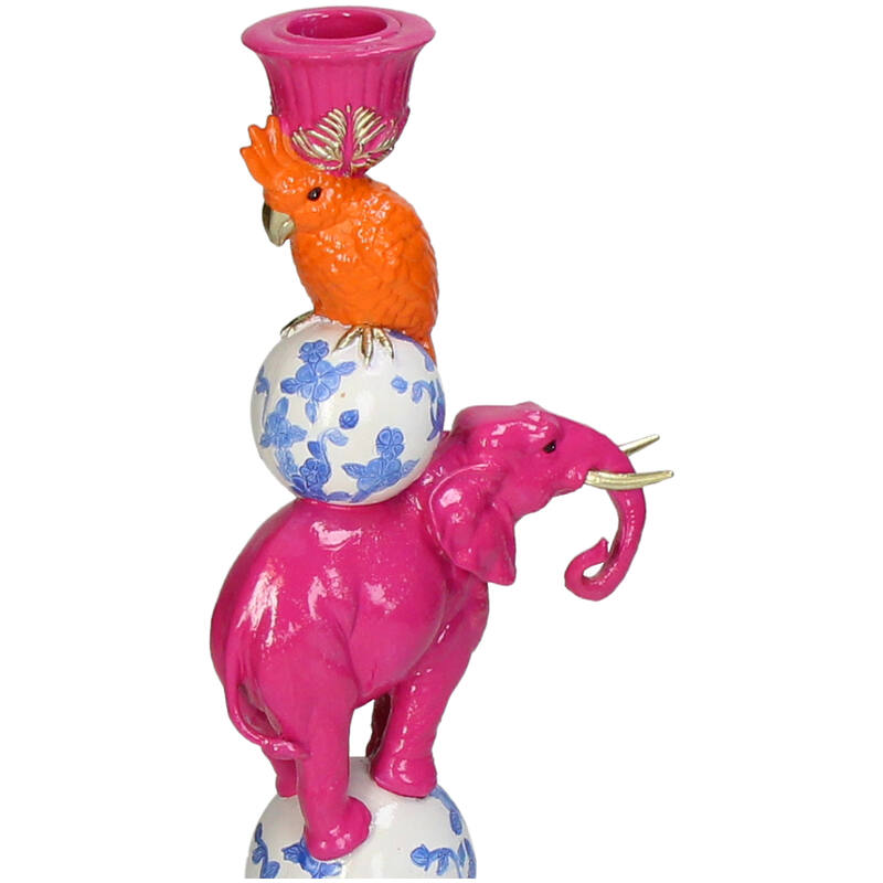 Candleholder - Pink Elephant ↑ 30 Cm