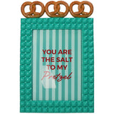 Pretzel Polyresin Photo Frame Turquoise 13X18Cm