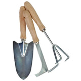 Transplanting Trowel - Wide - Galvanized Steel - Wooden Handle