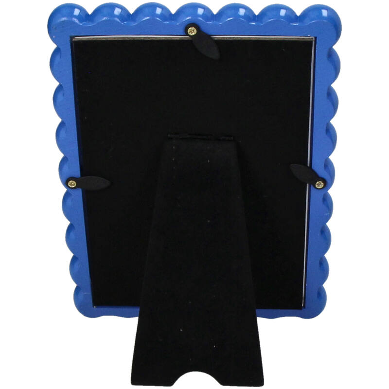 Photo Frame Smiley Polyresin Blue 10X15Cm