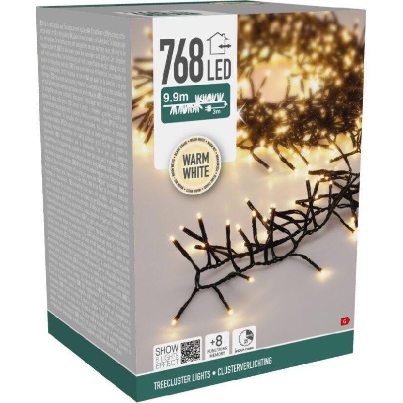 S.i.a. Treecluster Kerstboomverlichting - 768Led - Warm Wit