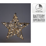Verlichte Kerstster - Goud - 40 Cm - 60 Led