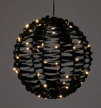 Verlichte Bal - Zwart - 25 Cm - 60 Led