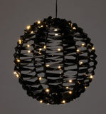Verlichte Bal - Zwart - 25 Cm - 60 Led