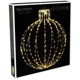 Verlichte Kerstbal - 57Cm - Zwart Frame