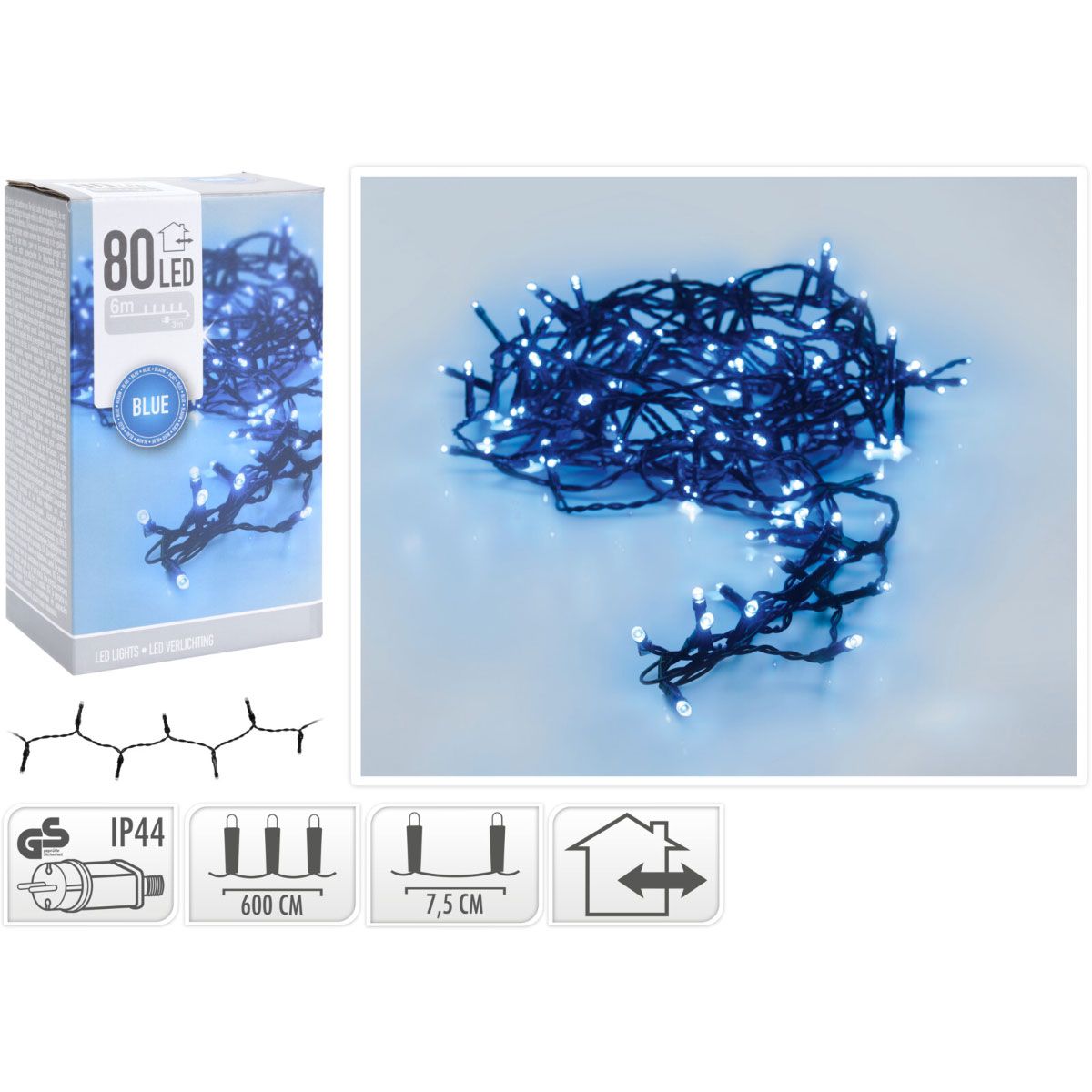 Led Verlichting - 80 Led - 6 Meter - Blauw