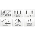 Led-Verlichting 96 Led's - Warm Wit - Op Batterij - Met Timer En Geheugen