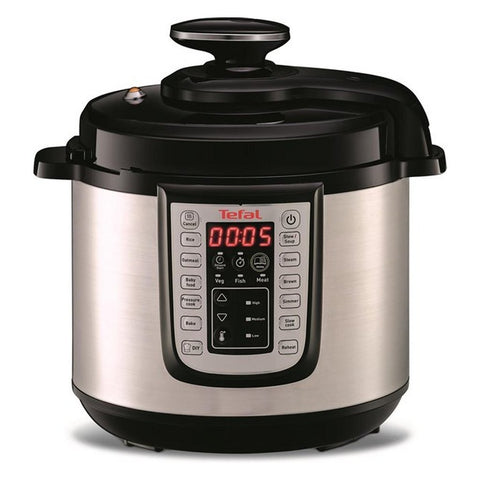 Tefal Cy505E All-In-One Slowcooker 6L Rvs/Zwart
