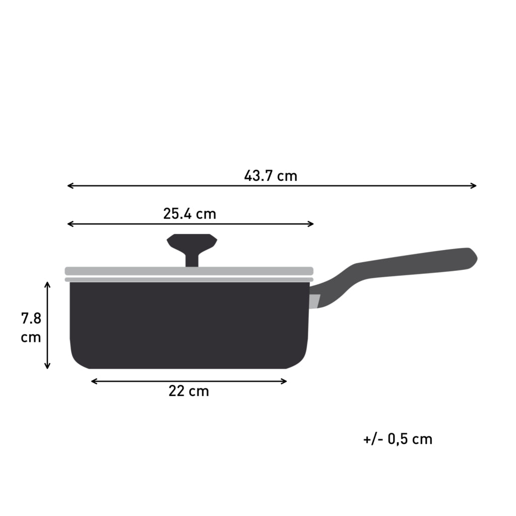 Tefal C47632 Change Black Keramische Hapjespan 24 Cm Zwart