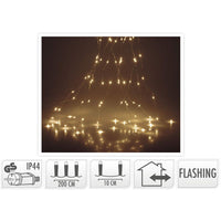 Cascadeverlichting Met Vuurvliegjeseffect  - 200 Led - Warm Wit