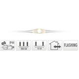 Cascadeverlichting Met Vuurvliegjeseffect  - 200 Led - Warm Wit
