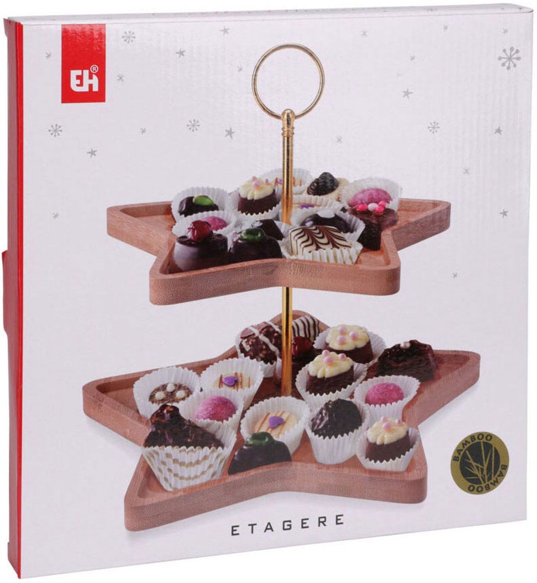 Excellent Houseware Etagere - Kerst - 2 Lagen
