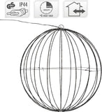 Lichtbol 240 Led - Metaal - 40 Cm - Kerstverlichting - Met Timer - Extra Warm Wit