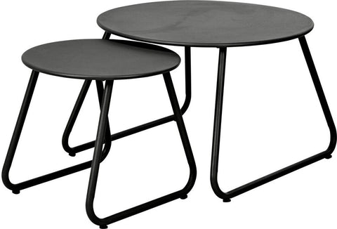 Ambiance Bijzettafels - Diameter 60 En 40 Cm - Zwart