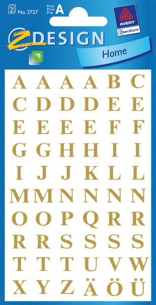 Avery Av-3727 Letteretiket 2 Vel Goud 10 Setjes Met 2 Vel