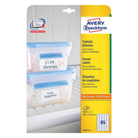 Avery Av-L7971-25 Diepvriesetiketten 38,1X21,2 Mm 1625 Stuks Wit