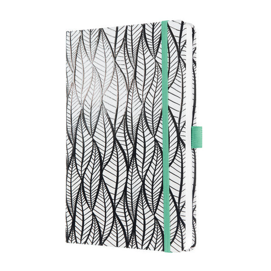 Sigel Si-Jn323 Notitieboek Jolie Beauty A5 Hardcover Gelinieerd 'Whitened Leaves'