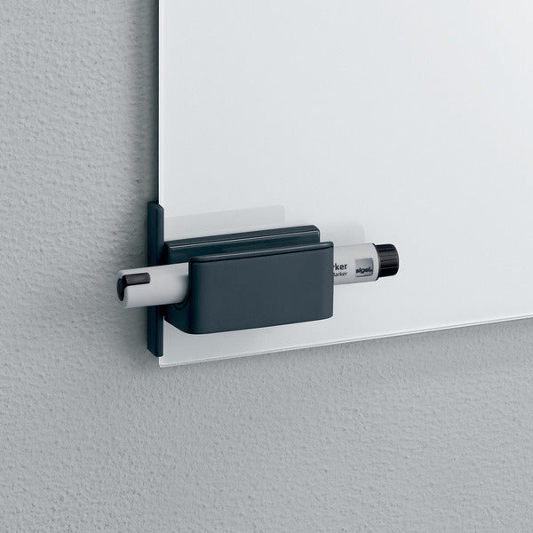 Sigel Si-Gl800 Pennenhouder Voor Glasborden Van 3 Tot 5Mm Antraciet 75X37X35Mm Bevestig