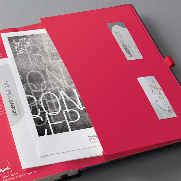 Sigel Si-Co662 Notitieboek Conceptum Red Edition Hardcover A5 Zwart Geruit