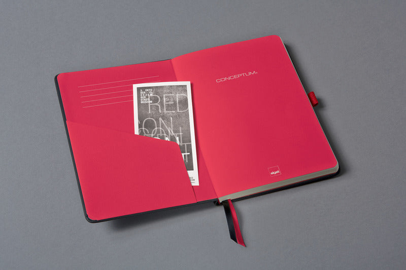 Sigel Si-Co661 Notitieboek Conceptum Red Edition Hardcover A4 Zwart Lijn