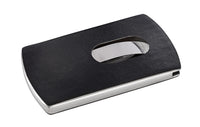 Sigel Si-Vz121 Visitekaartetui Zwart Lederlook "Snap" Voor Kaarten Tot 91X57Mm
