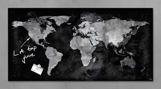 Sigel Si-Gl270 Glasmagneetbord Artverum 910X460X15Mm Wereldkaart