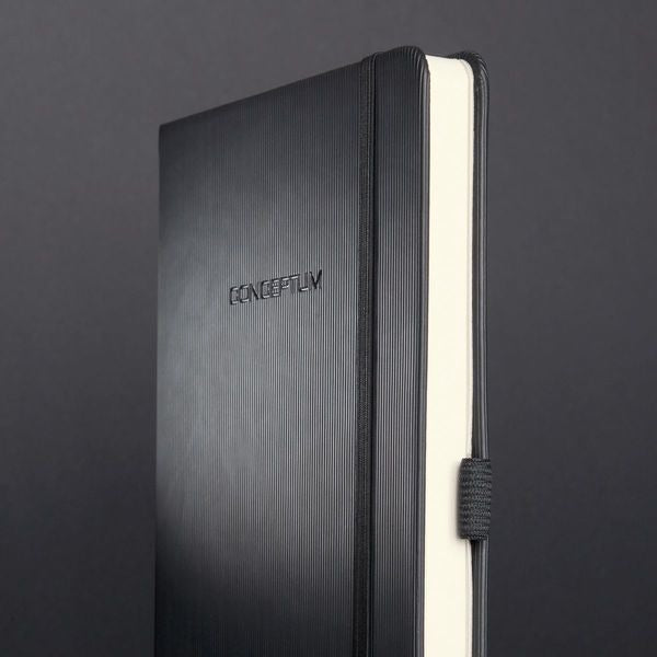 Sigel Si-Co118 Notitieboek Conceptum Pure Hardcover Tablet Formaat Zwart Gelinieerd