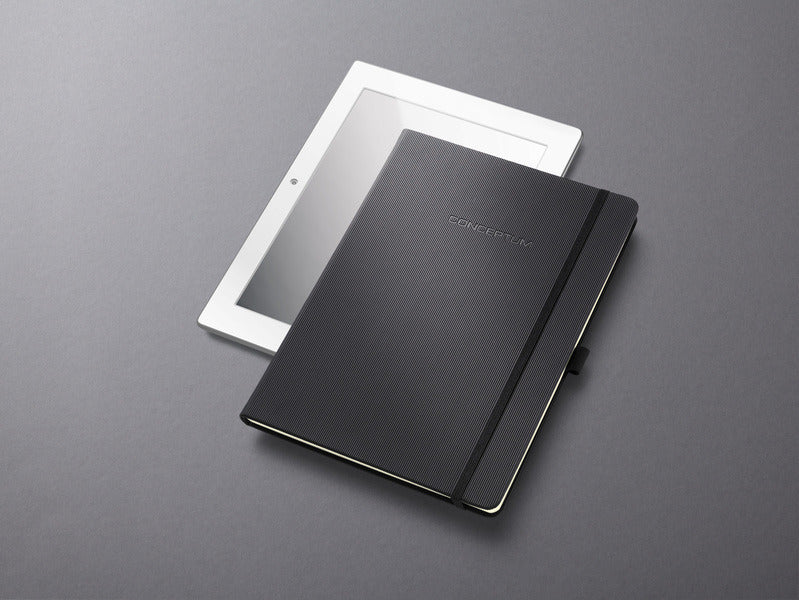 Sigel Si-Co117 Notitieboek Conceptum Pure Hardcover Tablet Formaat Zwart Geruit