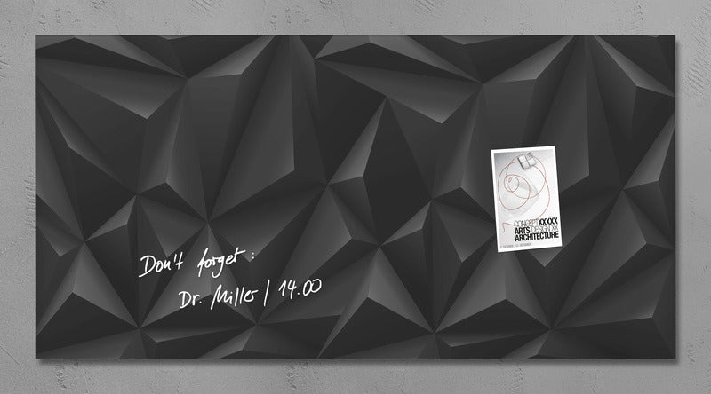 Sigel Si-Gl261 Glasmagneetbord Artverum 910X460X15Mm Black Diamond