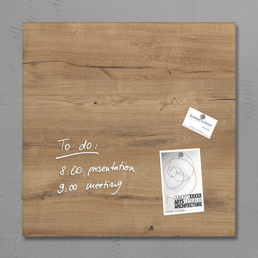 Sigel Si-Gl254 Glasmagneetbord Artverum 480X480X15Mm Natural Wood