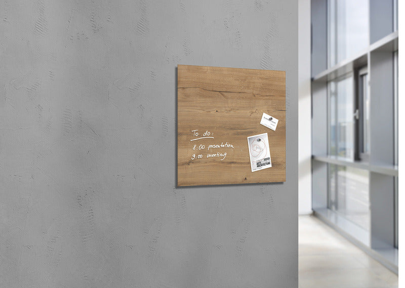 Sigel Si-Gl254 Glasmagneetbord Artverum 480X480X15Mm Natural Wood