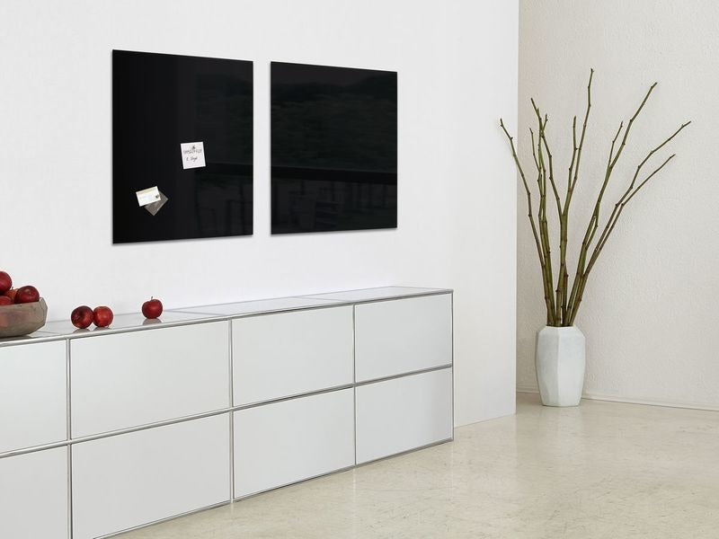 Sigel Si-Gl110 Glasmagneetbord Artverum 480X480X15Mm Zwart